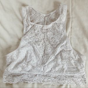 White High-Neck Bralette